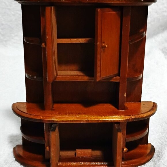 Miniature Wooden Hutch Dollhouse Cabinet Dining Furniture Scale 1:12 Style 3 - Picture 3 of 9